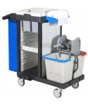  Acasa - Carucior modular pentru curatenie si dezinfectie in spitale cu mop plat preimpregnat ArliPlus® M74 - arli.ro