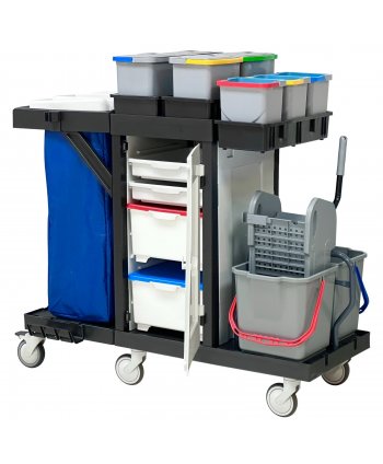 Cărucior de Curățenie Profesional ArliPlus® M86 - Organizare Impecabilă, Igienă Maximă, Flexibilitate Ridicată