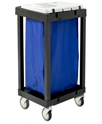  Acasa - Carucior de curatenie pentru spitale M20 cu sac pt rufe sau gunoi de 120 L, capac, roti pivotante de 125 mm, maner ergonomic - arli.ro