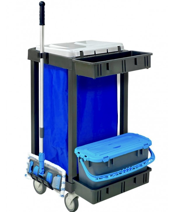 Acasa - - Cărucior de Curățenie Multifuncțional ArliPlus® M31 – Colectare Eficientă a Deșeurilor 🗑️ și a Rufelor Murdare 🧺 - arli.ro