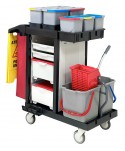 Acasa - Cărucior de Curățenie Profesional ArliPlus® M46 – Echipament Complet cu Multiple Funcționalități 🛠️🚀 - arli.ro