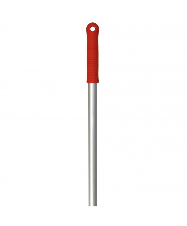 Maner Profesional din Aluminiu pentru Mopuri Compatibil cu Sistemele de Fixare cu Clema, Lungime 140 cm, Manson Rosu
