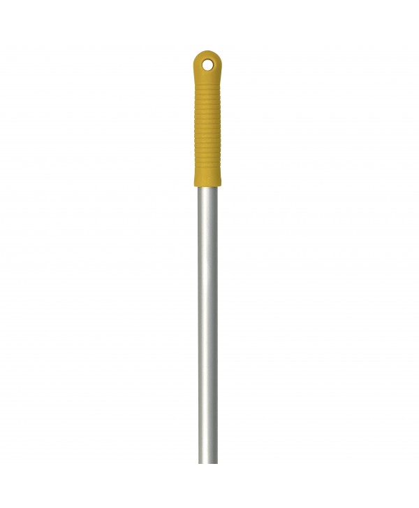 Maner Profesional din Aluminiu pentru Mopuri Compatibil cu Sistemele de Fixare cu Clema, Lungime 140 cm, Manson Galben