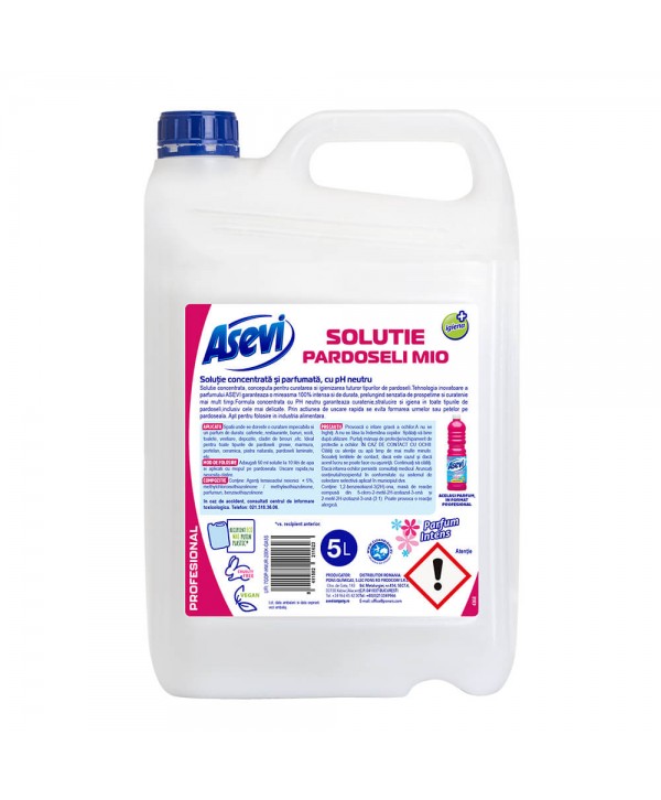 Detergenti si solutii de curatat - - Asevi Profesional Pardoseli Mio 5L – Detergent Concentrat cu Parfum Floral Intens - arli.ro