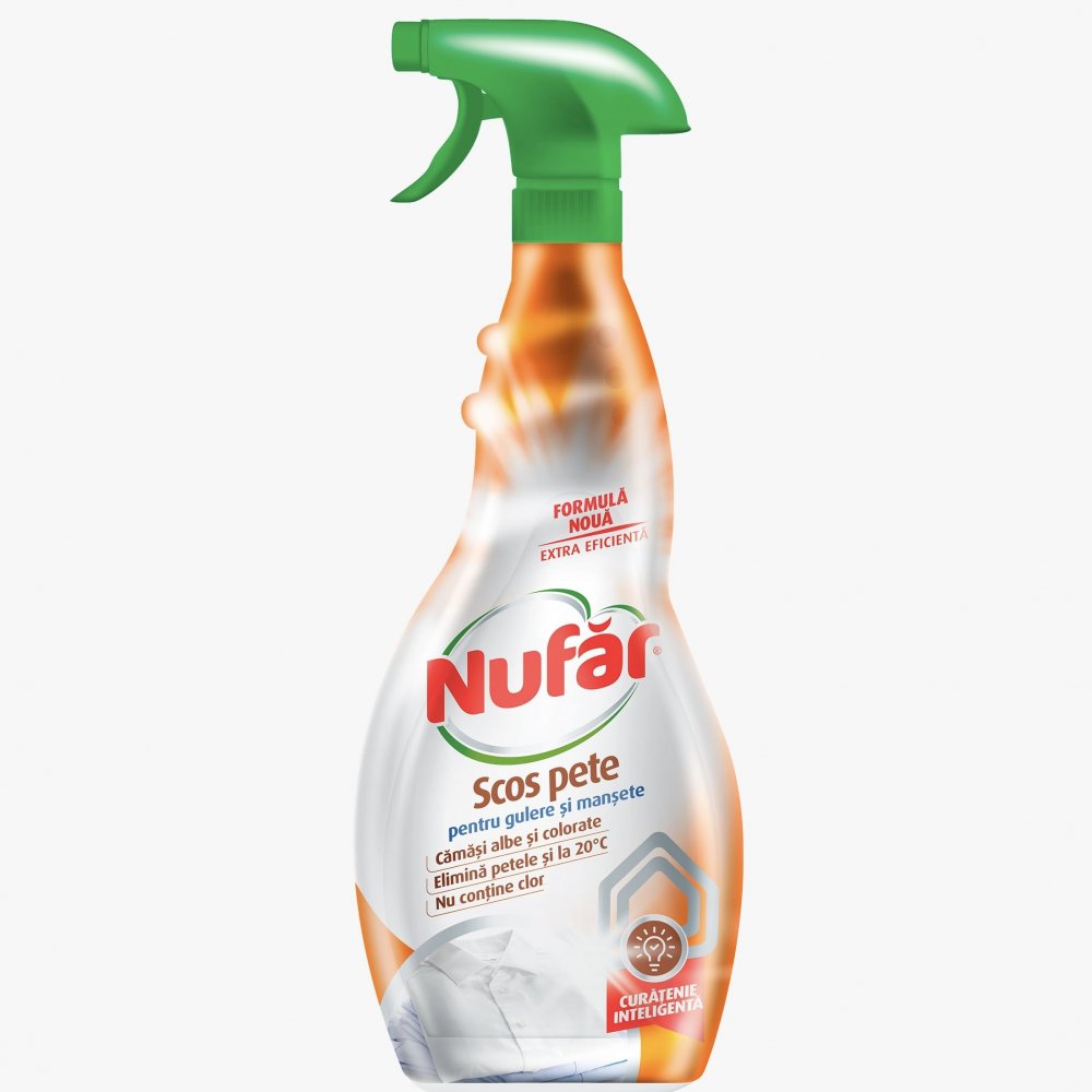 Nufăr – Soluție pentru Îndepărtarea Petelor de pe Gulere și Manșete - flacon 500 ml