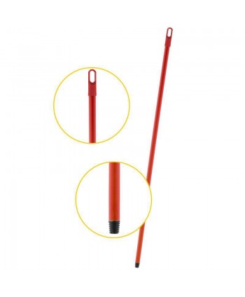  Materiale de curatenie - Mâner metalic ergonomic pentru mopuri, mături și raclete, 120 cm, Roșu – Compatibilitate universală și igienă garantată 🔴 - arli.ro