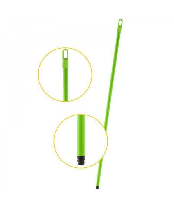 Mâner metalic ergonomic pentru mopuri, mături și raclete, 120 cm, Verde – Compatibilitate universală și igienă garantată 🟢 Mâner metalic ergonomic pentru mopuri, mături și raclete, 120 cm, Verde – Compatibilitate universală și igienă garantată 🟢