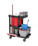 Acasa - Căruciorul de Curățenie ArliPlus® M740 – Performanță Compactă cu Presă de Stors și 2 Găleți - arli.ro