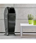 Acasa - Coș de Gunoi Exterior cu Scrumieră 50L – Design Elegant Anthracite, Plastic Sustenabil pentru Zone de Fumat - arli.ro