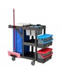 Acasa - Cărucior profesional curățenie ArliPlus® M61 Eco – Versiune compactă, ideală pentru spații cu cerințe stricte de igienă - arli.ro