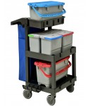  Acasa - Cărucior de Curățenie Profesional M702 – Compact, Modular și Eficient pentru Activități de Curățenie Profesională - arli.ro
