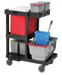 Acasa - Căruciorul de Curățenie ArliPlus® M740 – Performanță Compactă cu Presă de Stors și 2 Găleți - arli.ro
