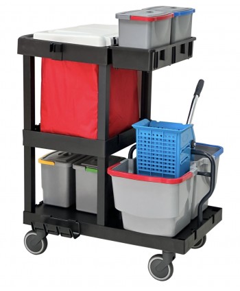 Căruciorul de Curățenie ArliPlus® M740 – Performanță Compactă cu Presă de Stors și 2 Găleți