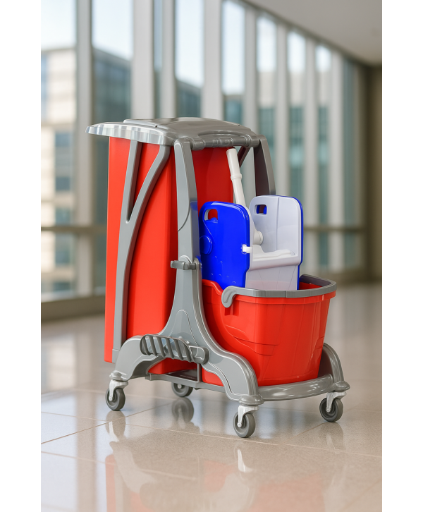  Carucioare de curatenie - - Cărucior de curățenie ArliPlus® Hercules 1 – eficiență, durabilitate și design profesional - arli.ro