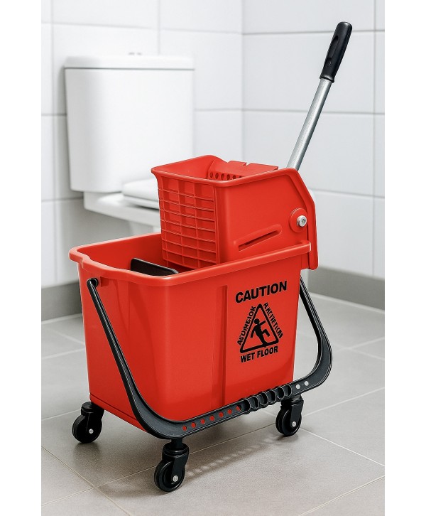  Acasa - - Găleată de curatenie cu separator ArliPlus® 20L Roșie – Curățenie igienică pentru grupurile sanitare 🚻 - arli.ro