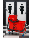 Produse de curatenie profesionale - Cărucior de Curățenie Profesional ArliPlus® Roșu – Eficiență și Igienă Superioară pentru Zone cu Risc Ridicat de Contaminare 🚨 - arli.ro