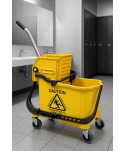 Produse de curatenie profesionale - Cărucior de Curățenie Profesional ArliPlus® Galben – Eficiență și Siguranță pentru Suprafețele din Băi 🚿 - arli.ro