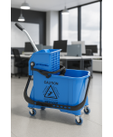 Produse de curatenie profesionale - Cărucior de Curățenie Profesional ArliPlus® Albastru – Igienă și Organizare pentru Birouri și Spații Administrative 🏢 - arli.ro
