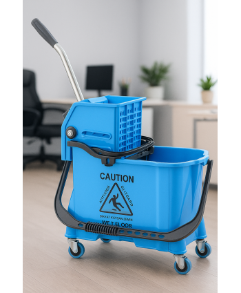 Cărucior de Curățenie Profesional ArliPlus® Albastru – Igienă și Organizare pentru Birouri și Spații Administrative 🏢