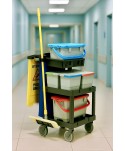  Acasa - Cărucior de Curățenie Profesional M702 – Compact, Modular și Eficient pentru Activități de Curățenie Profesională - arli.ro