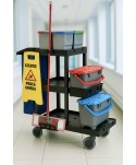 Acasa - Cărucior profesional curățenie ArliPlus® M705 – Versiune optimizată pentru eficiență și spațiu extins de depozitare - arli.ro