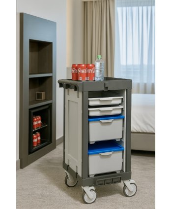 Cărucior Alimentare Minibar🧊 ArliPlus® M102 - Compact, Eficient și Extrem de Silențios pentru Servirea Camerelor