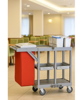 Cărucior Deservire Zona Food ArliPlus® M118 - Capacitate Mare, Stabilitate și Organizare în Servirea Profesională