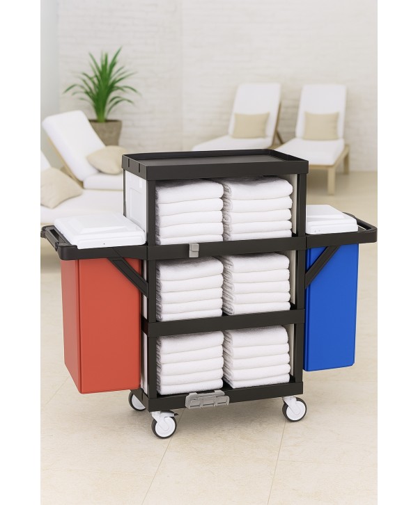  Acasa - - Cărucior Profesional pentru Hoteluri 🏨 ArliPlus® M951 – Eficiență și Organizare pentru Housekeeping și Zona Food - arli.ro