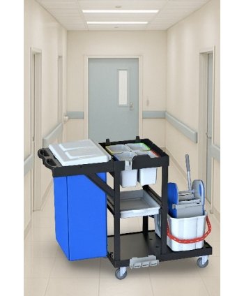 Cărucior de Curățenie ArliPlus® M641 – Soluție Profesională cu Sac de 120L pentru Spații Mari