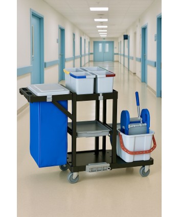  Acasa - Cărucior de Curățenie Modular ArliPlus® M640 – Soluție Profesională cu Sac de 120L pentru Spații Mari - arli.ro