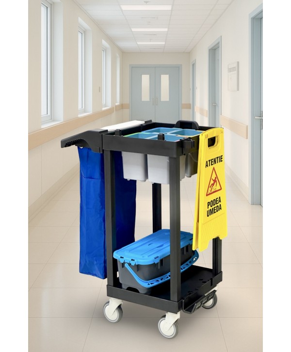 Acasa - - Cărucior de Curățenie Multifuncțional ArliPlus® M21s – Organizare și Eficiență în Spațiile Profesionale 🏥♻️ - arli.ro