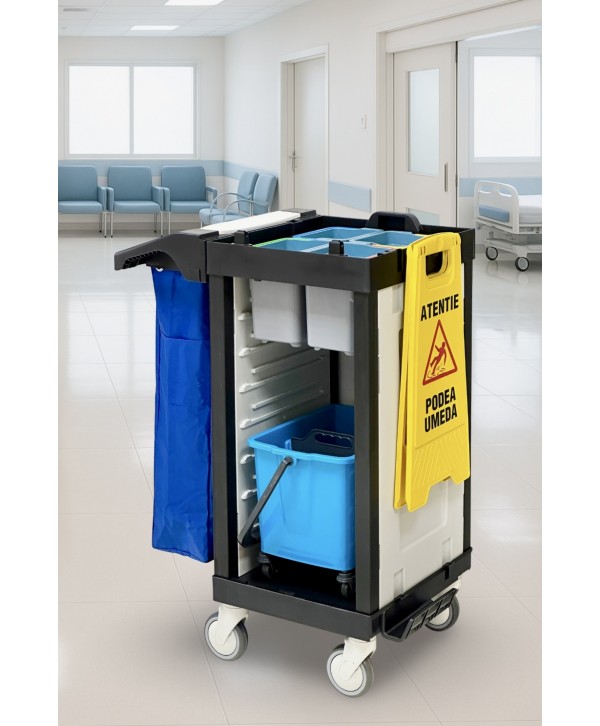  Acasa - - Cărucior de Curățenie Multifuncțional ArliPlus® M23s – Compact, Eficient și Versatil 🏥♻️ - arli.ro