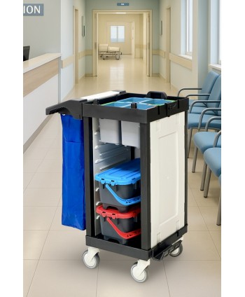 Cărucior de Curățenie Multifuncțional ArliPlus M24s – Organizare și Eficiență în Spațiile Medicale - ArliPlus