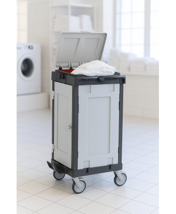  Acasa - Cărucior Lenjerie 🧺 ArliPlus® M18 – Colectare Discretă și Igienică în Format Complet Închis - arli.ro