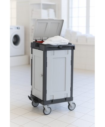 Cărucior Lenjerie ArliPlus® M18 – Colectare Discretă și Igienică în Format Complet Închis