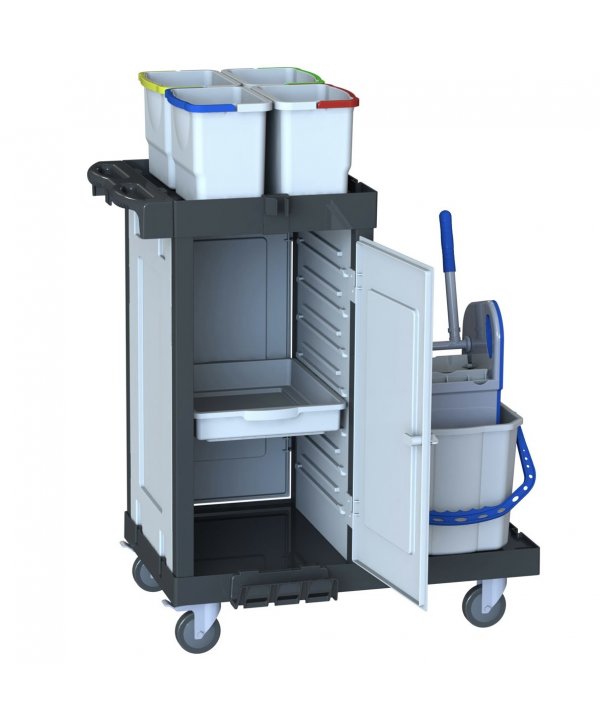 Cărucior de curățenie modular ArliPlus® M422 - Închis, igienic și ideal pentru medii medicale sensibile Cărucior de curățenie modular ArliPlus® M422 - Închis, igienic și ideal pentru medii medicale sensibile