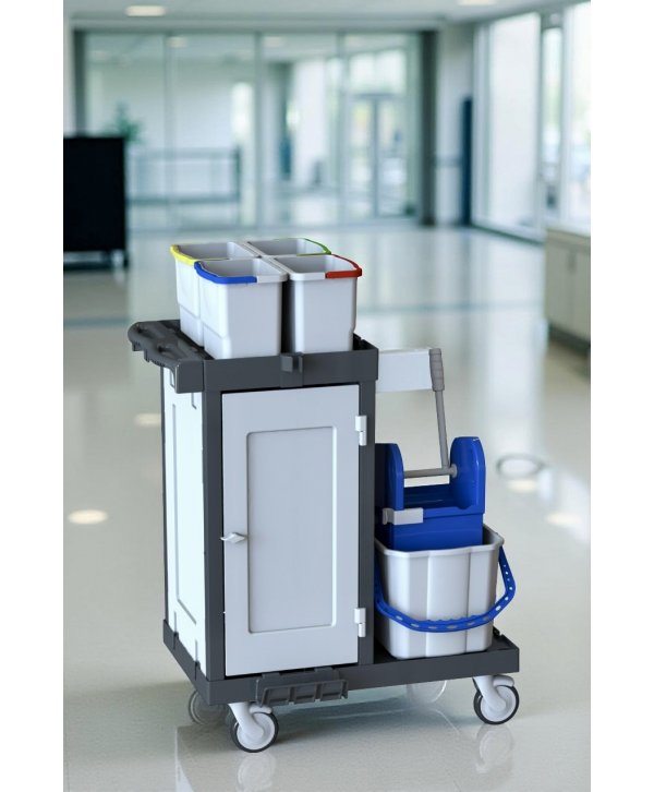 Cărucior de curățenie modular ArliPlus® M422 - Închis, igienic și ideal pentru medii medicale sensibile Cărucior de curățenie modular ArliPlus® M422 - Închis, igienic și ideal pentru medii medicale sensibile