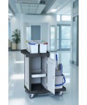  Acasa - Cărucior de curățenie modular ArliPlus® M422 - Închis, igienic și ideal pentru medii medicale sensibile - arli.ro