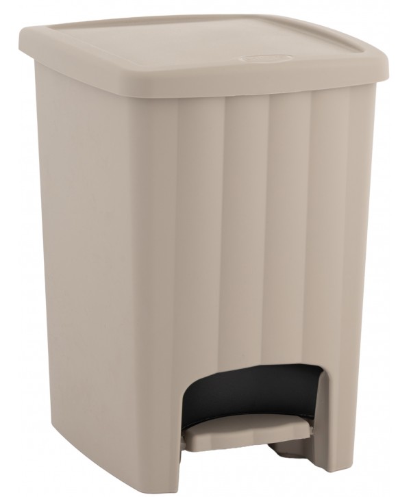  Acasa - - Coș de Gunoi 20L cu Pedală și Capac, Cappuccino – Design Elegant și Igienă Fără Compromisuri - arli.ro