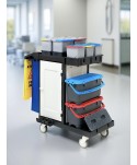 Acasa - Cărucior de Curățenie ArliPlus® M44 – Siguranță, Organizare și Eficiență Superioară 🏥♻️ - arli.ro