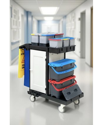 Cărucior de Curățenie ArliPlus® M44 – Siguranță, Organizare și Eficiență Superioară