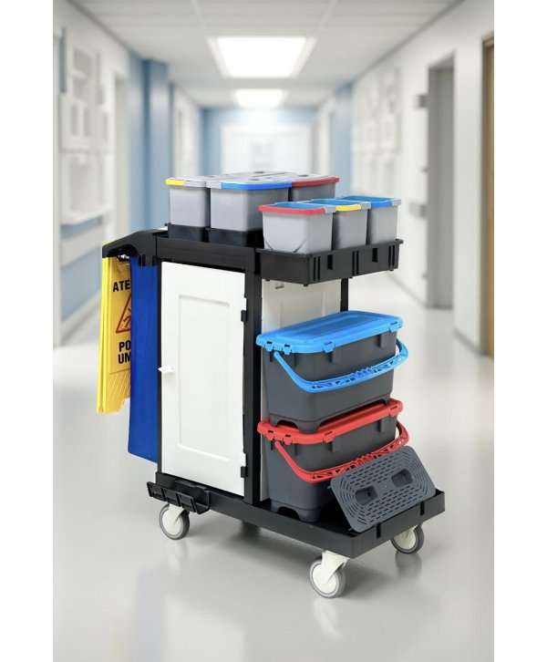 Cărucior de Curățenie ArliPlus® M44 – Siguranță, Organizare și Eficiență Superioară Cărucior de Curățenie ArliPlus® M44 – Siguranță, Organizare și Eficiență Superioară
