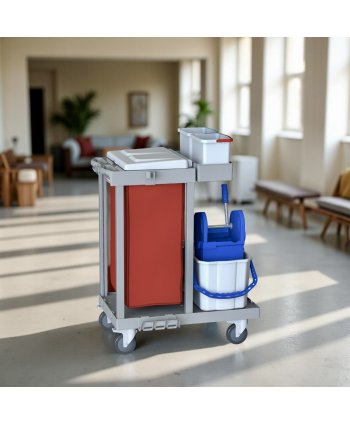Cărucior de Curățenie ArliPlus® M423 – Colectare eficientă și organizare inteligentă în spații profesionale