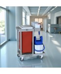 Acasa - Cărucior de Curățenie ArliPlus® M423 – Colectare eficientă și organizare inteligentă în spații profesionale - arli.ro