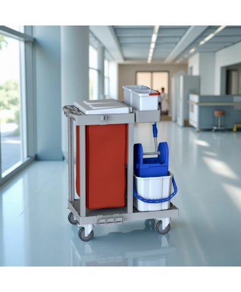Cărucior de Curățenie ArliPlus® M423 – Colectare eficientă și organizare inteligentă în spații profesionale
