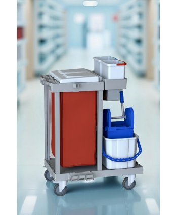 Cărucior de Curățenie ArliPlus® M423 – Colectare eficientă și organizare inteligentă în spații profesionale