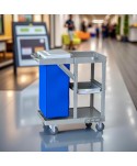 Cărucior Deservire Zona Food ArliPlus® M115 - Soluția Profesională pentru Debarasare Mese 🍽️ în Restaurante și Cantine - arli.ro