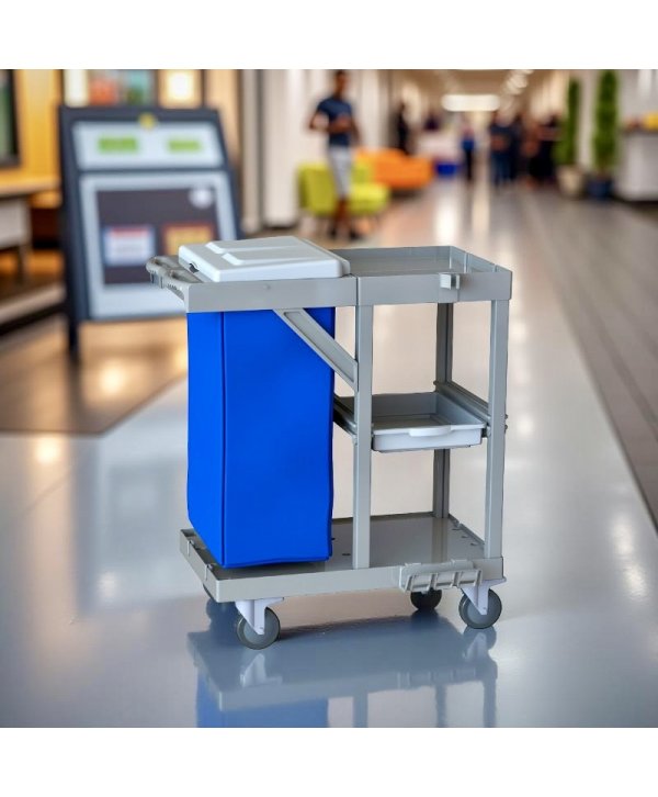 Cărucior Deservire Zona Food ArliPlus® M115 - Soluția Profesională pentru Debarasare Mese 🍽️ în Restaurante și Cantine