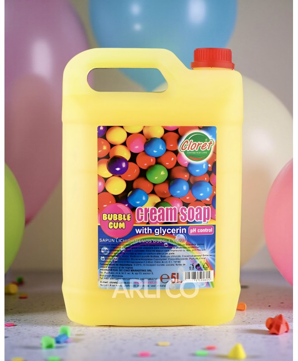 Săpun Lichid Bubble Gum – 5L | Curățare Delicată și Hidratare pentru Toate Tipurile de Piele Săpun Lichid Bubble Gum – 5L | Curățare Delicată și Hidratare pentru Toate Tipurile de Piele