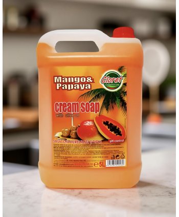 Săpun Lichid Cremos de Mango & Papaya cu Ulei de Măsline – 5L | Curățare Exotică și Hidratare Naturală